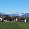 Dürnten mit Kirche und altem Bahnhof